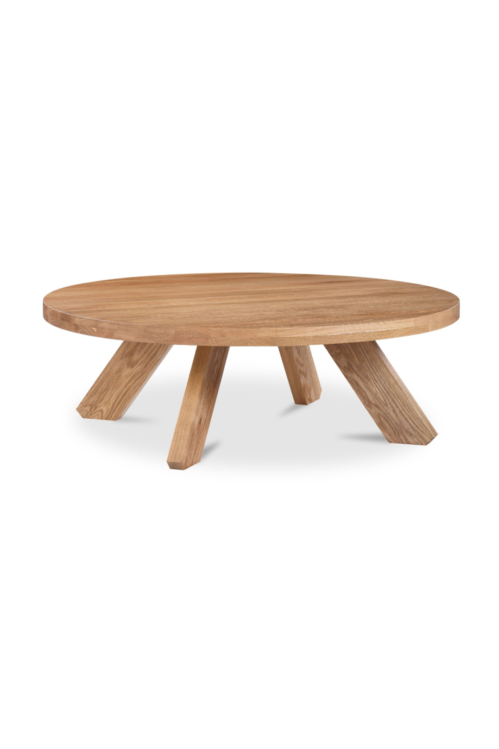 Solid Oak Round Coffee Table | Novi Living Alden | Oroa.com