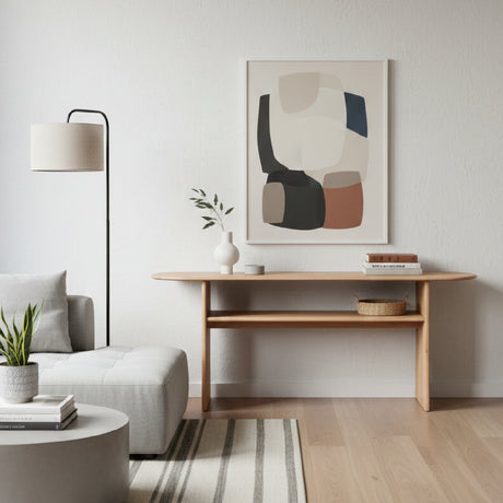 Solid Natural Oak Console Table | Novi Living Ruby | Oroa.com