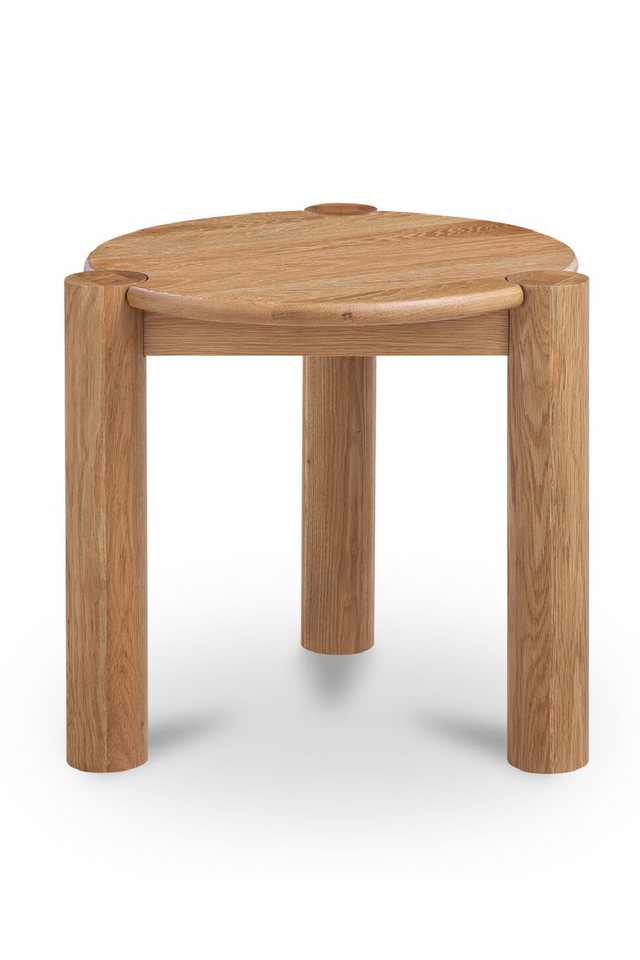 3-Legged Solid Oak Side Table | Novi Living Jack | Oroa.com