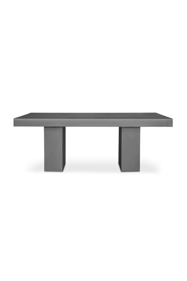Modern European furniture - Gray Concrete Outdoor Dining Table - www.oroa.com