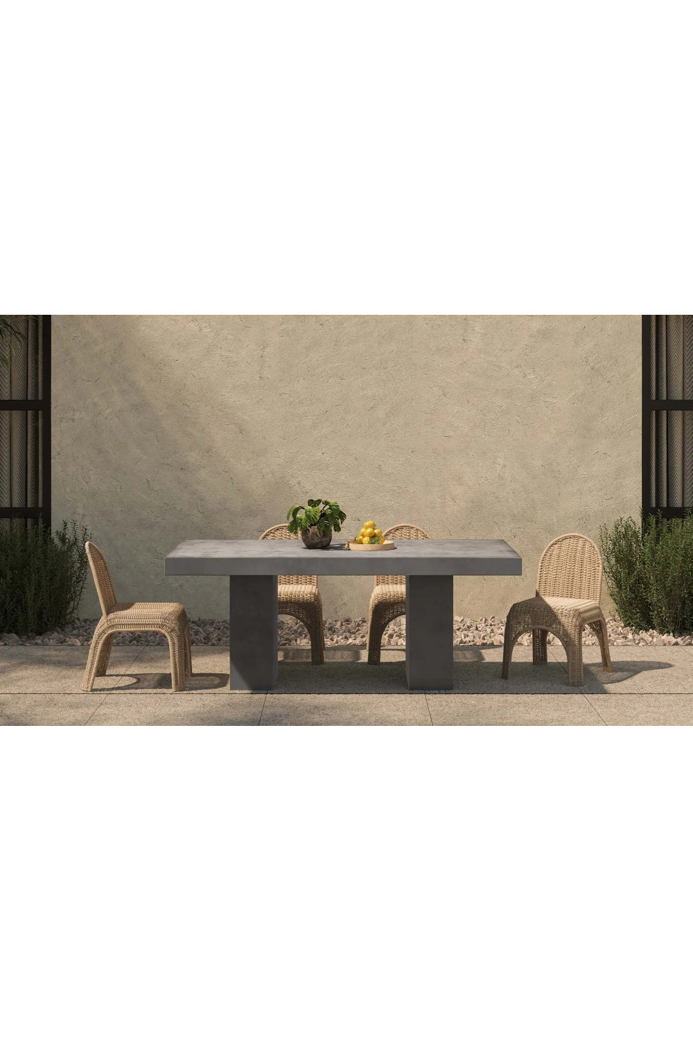  Modern European furniture - Gray Concrete Outdoor Dining Table - www.oroa.com | Oroa.com