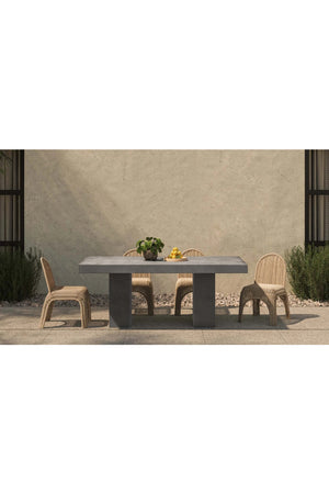   Modern European furniture - Gray Concrete Outdoor Dining Table - www.oroa.com | Oroa.com