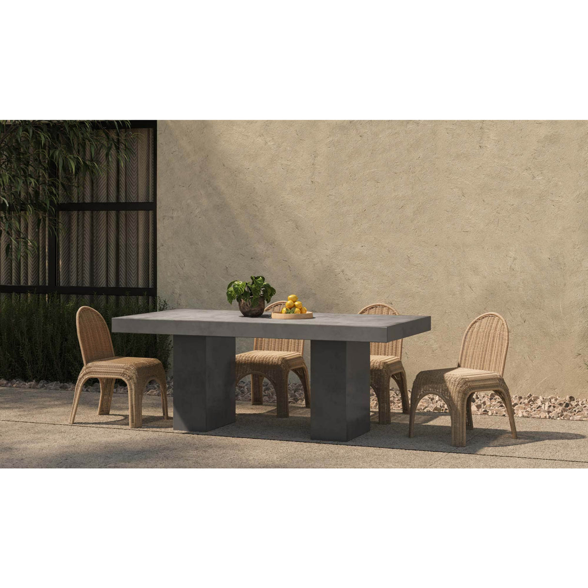   Modern European furniture - Gray Concrete Outdoor Dining Table - www.oroa.com | Oroa.com