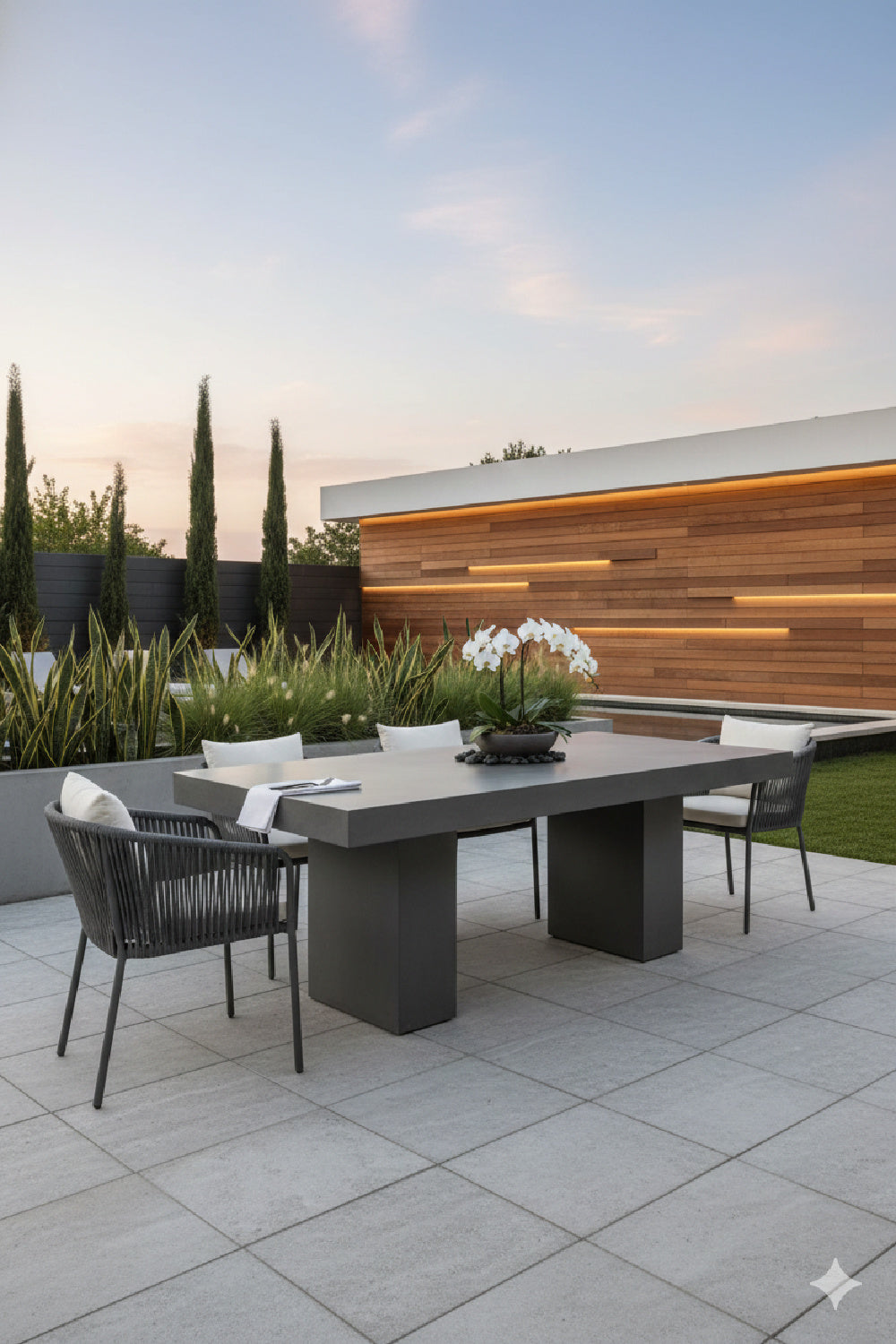   Modern European furniture - Gray Concrete Outdoor Dining Table - www.oroa.com | Oroa.com