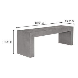   Modern European furniture - 3-Seater Concrete Indoor/Outdoor Bench - www.oroa.com | Oroa.com