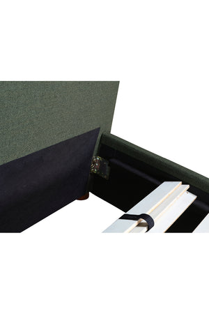 Modern European furniture - Green Tall Headboard King Bed - www.oroa.com