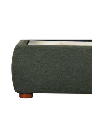 Modern European furniture - Green Tall Headboard King Bed - www.oroa.com