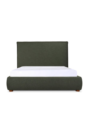 Modern European furniture - Green Tall Headboard King Bed - www.oroa.com