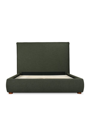 Modern European furniture - Green Tall Headboard King Bed - www.oroa.com
