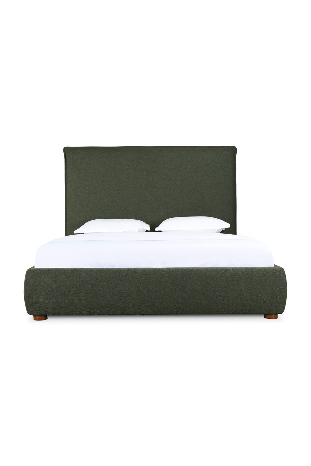 Modern European furniture - Green Tall Headboard King Bed - www.oroa.com