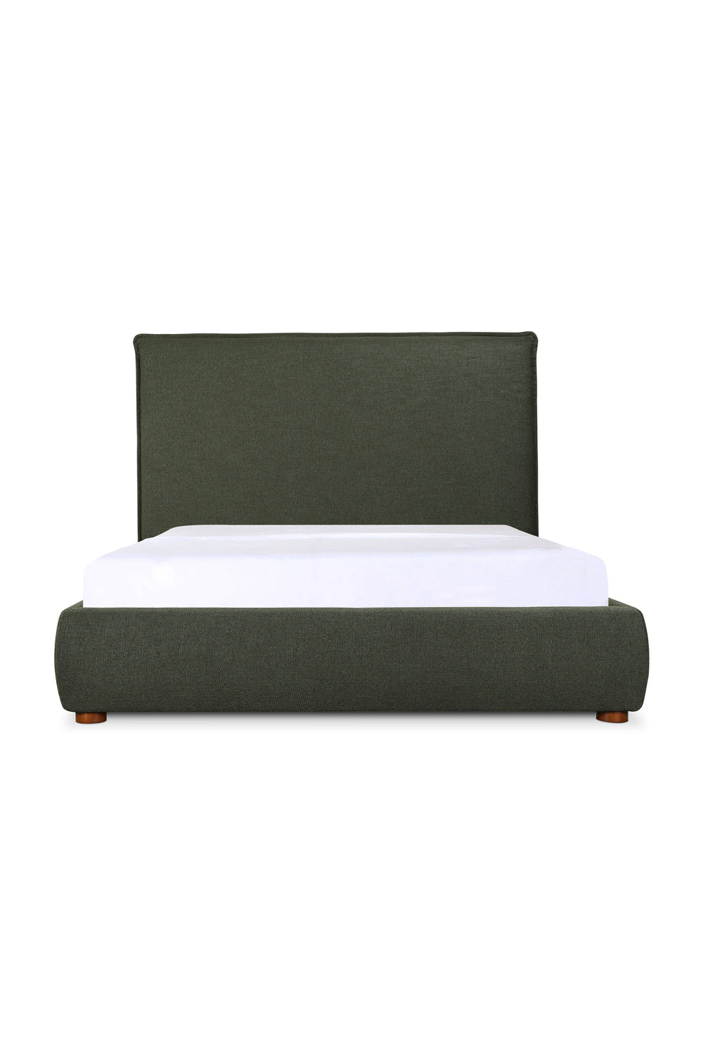 Modern European furniture - Green Tall Headboard King Bed - www.oroa.com