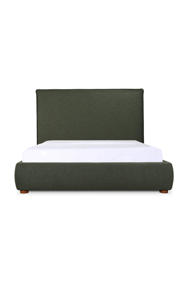 Modern European furniture - Green Tall Headboard King Bed - www.oroa.com