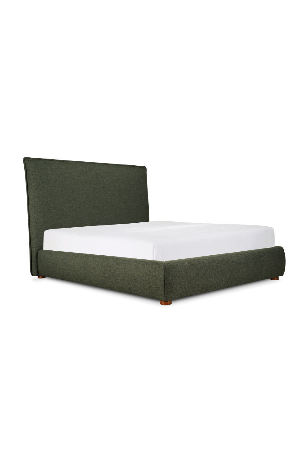 Modern European furniture - Green Tall Headboard King Bed - www.oroa.com