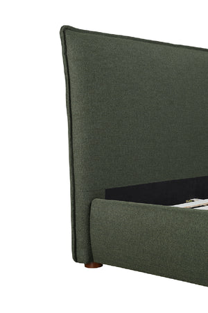 Modern European furniture - Green Tall Headboard King Bed - www.oroa.com