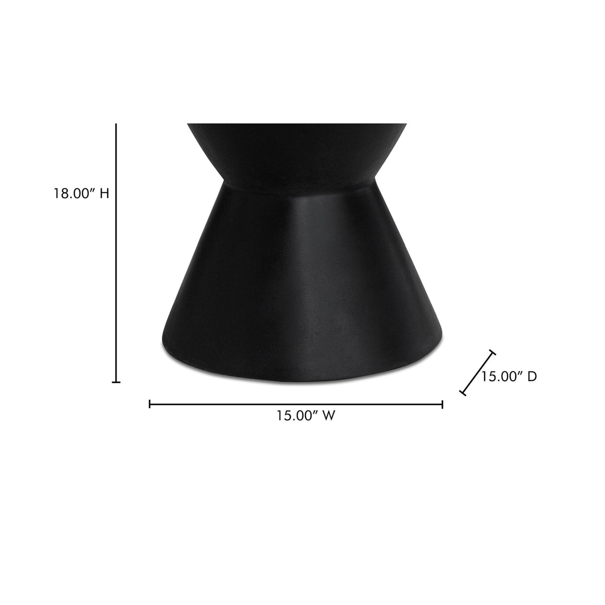 Contoured Indoor/Outdoor Stool | Novi Living Hourglass | Oroa.com