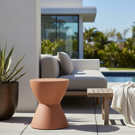 Contoured Indoor/Outdoor Stool | Novi Living Hourglass | Oroa.com