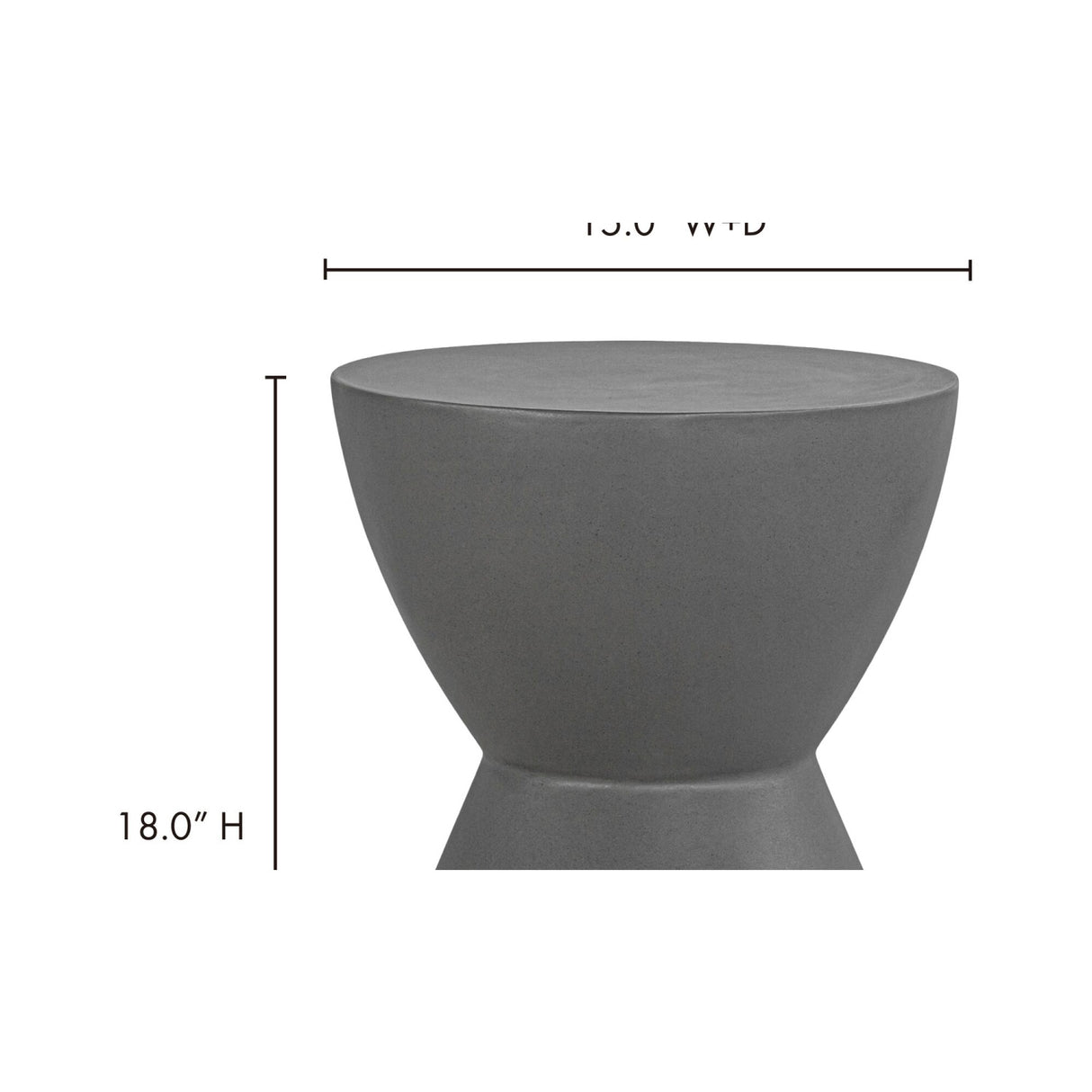 Contoured Indoor/Outdoor Stool | Novi Living Hourglass | Oroa.com