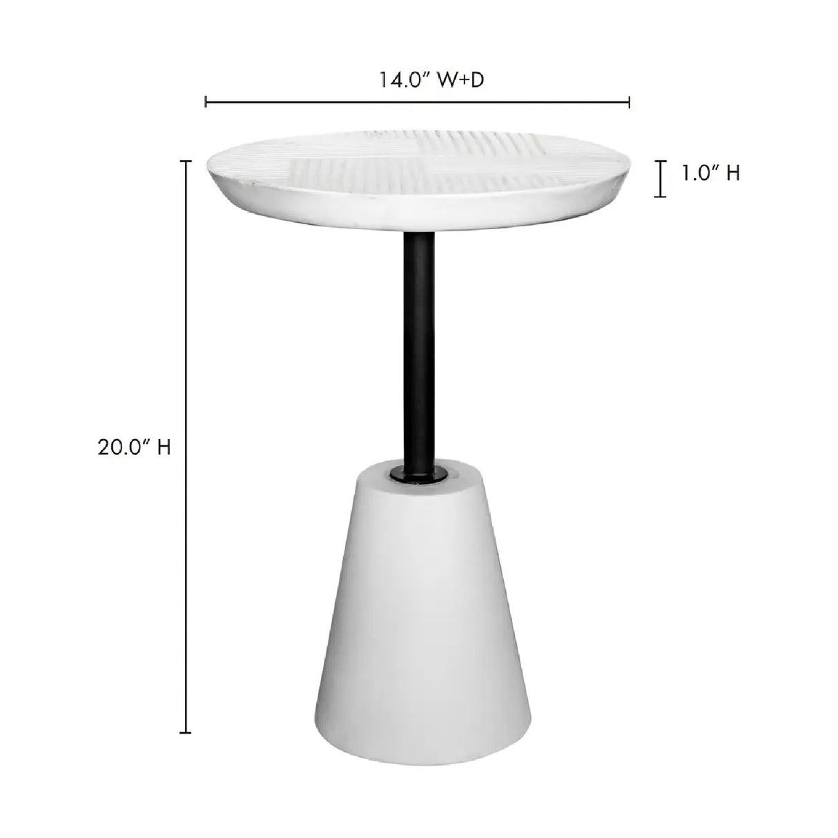Modern European furniture - Round Textured Indoor/Outdoor Side Table - www.oroa.com