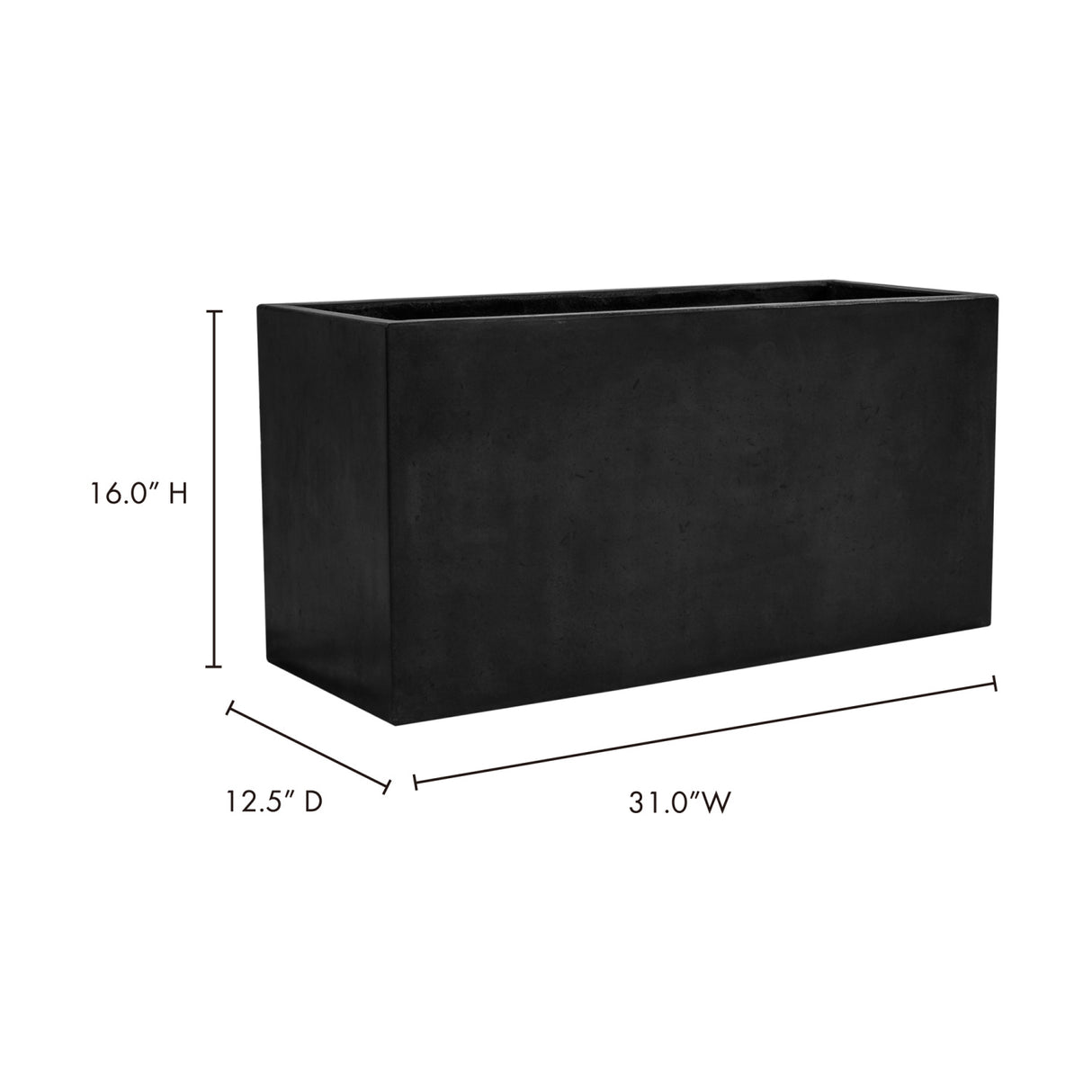 Modern European furniture - Black Concrete Indoor/Outdoor Planter - www.oroa.com