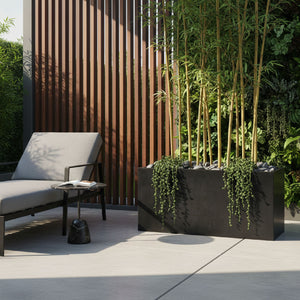 Modern European furniture - Black Concrete Indoor/Outdoor Planter - www.oroa.com