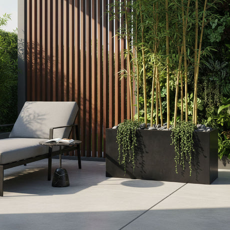 Black Concrete Indoor/Outdoor Planter | Novi Living Primrose