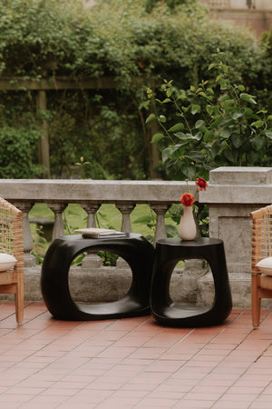 Modern European furniture - Black Oval Indoor/Outdoor Stool - www.oroa.com
