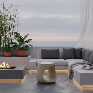 Monolithic Concrete Indoor/Outdoor Stool | Novi Living Rothko | Oroa.com