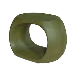 Carved Concrete Indoor/Outdoor Stool | Novi Living Albers | Oroa.com