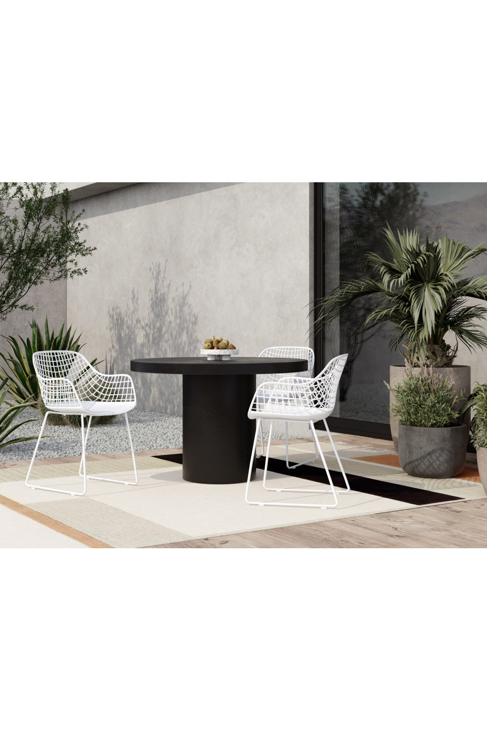 Modern European furniture - Matte Concrete Outdoor Dining Table - www.oroa.com