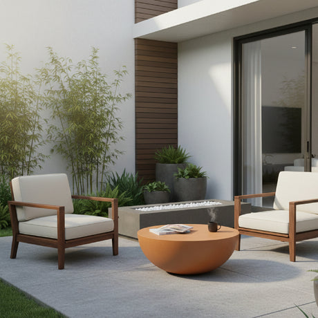 Bowl-Shaped Indoor/Outdoor Coffee Table | Novi Living Insitu | Oroa.com