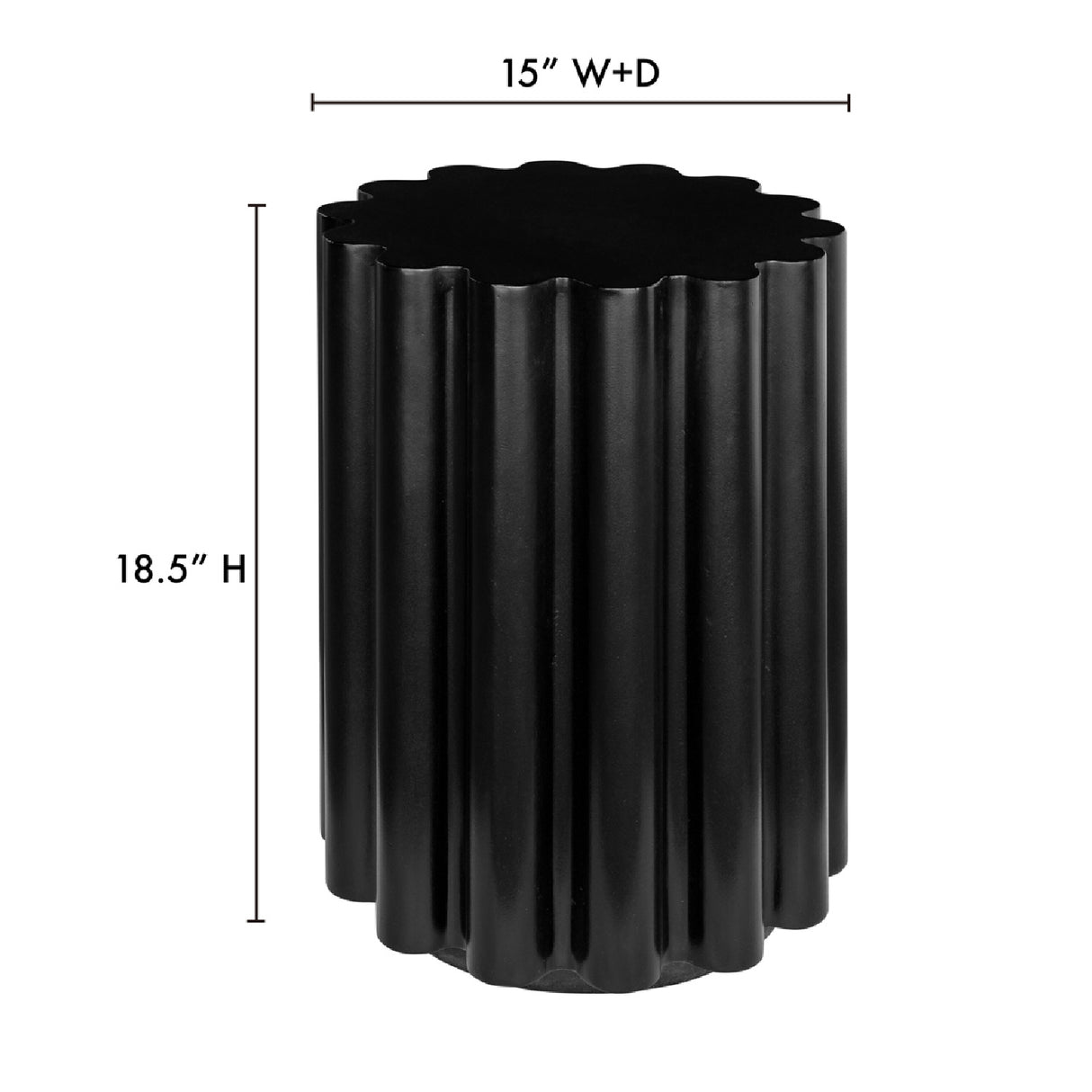 Modern European furniture - Scalloped Indoor/Outdoor Accent Table - www.oroa.com