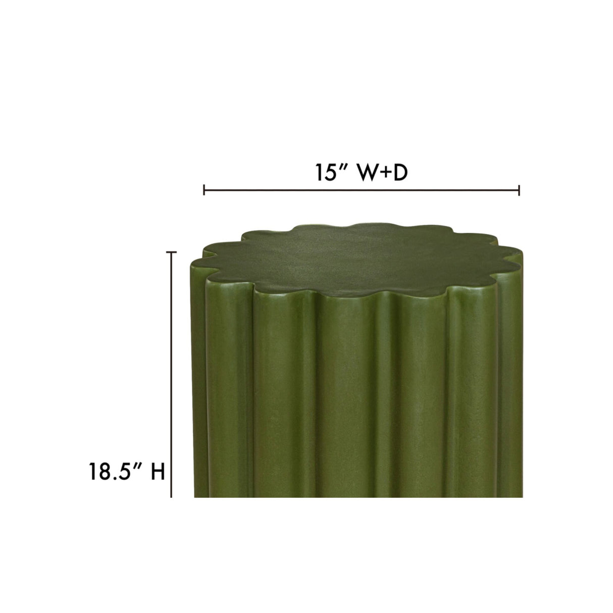 Scalloped Indoor/Outdoor Accent Table | Novi Living Taffy | Oroa.com