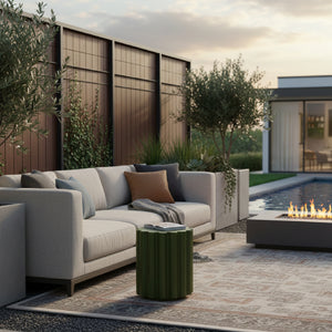 Scalloped Indoor/Outdoor Accent Table | Novi Living Taffy | Oroa.com