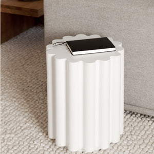 Modern European furniture - Scalloped Indoor/Outdoor Accent Table - www.oroa.com