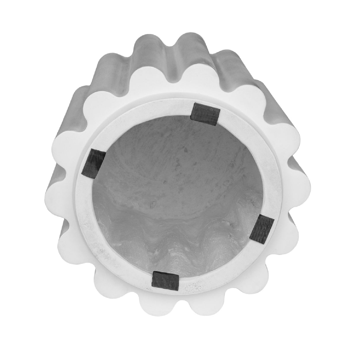 Modern European furniture - Scalloped Indoor/Outdoor Accent Table - www.oroa.com