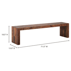 Modern European furniture - Rustic Pine Dining Bench - www.oroa.com