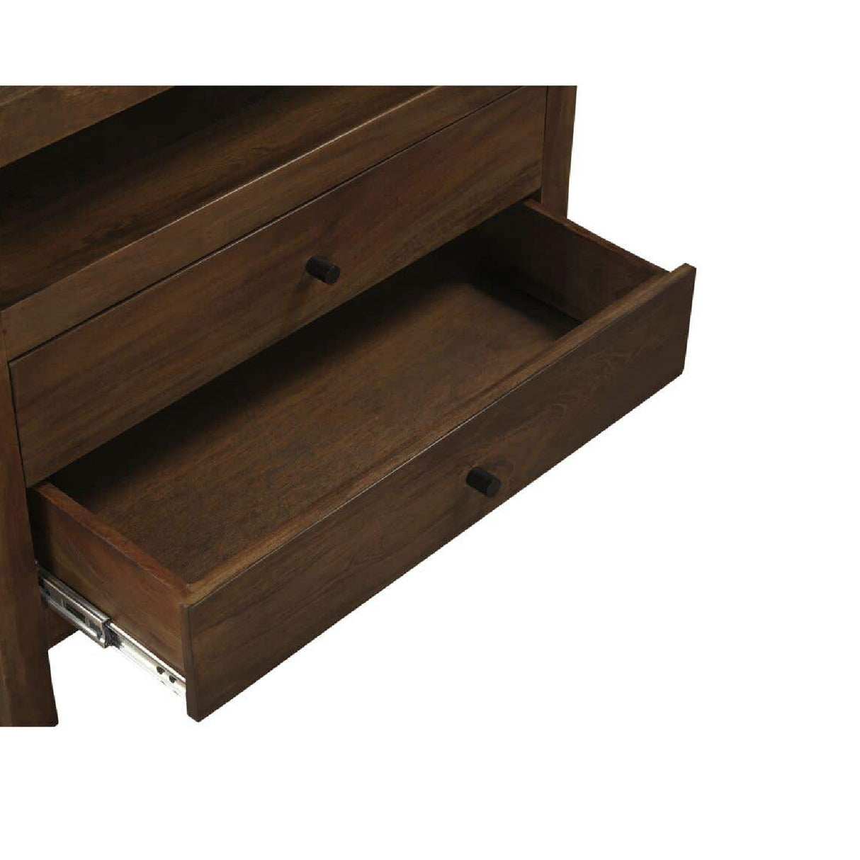 Modern European furniture - Brown Wooden 2-Drawer Nightstand - www.oroa.com