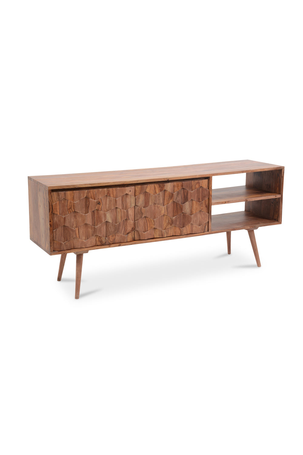 Modern European furniture - Natural Sheesham Media Cabinet - www.oroa.com