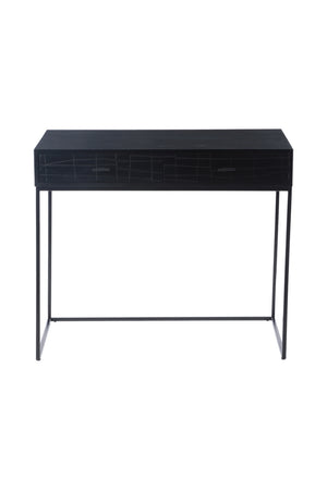 Modern European furniture - Patterned Solid Acacia 2-Drawer Desk - www.oroa.com