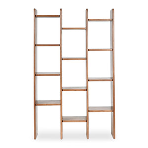 Modern European furniture - Solid Acacia 12-Shelf Bookcase - www.oroa.com