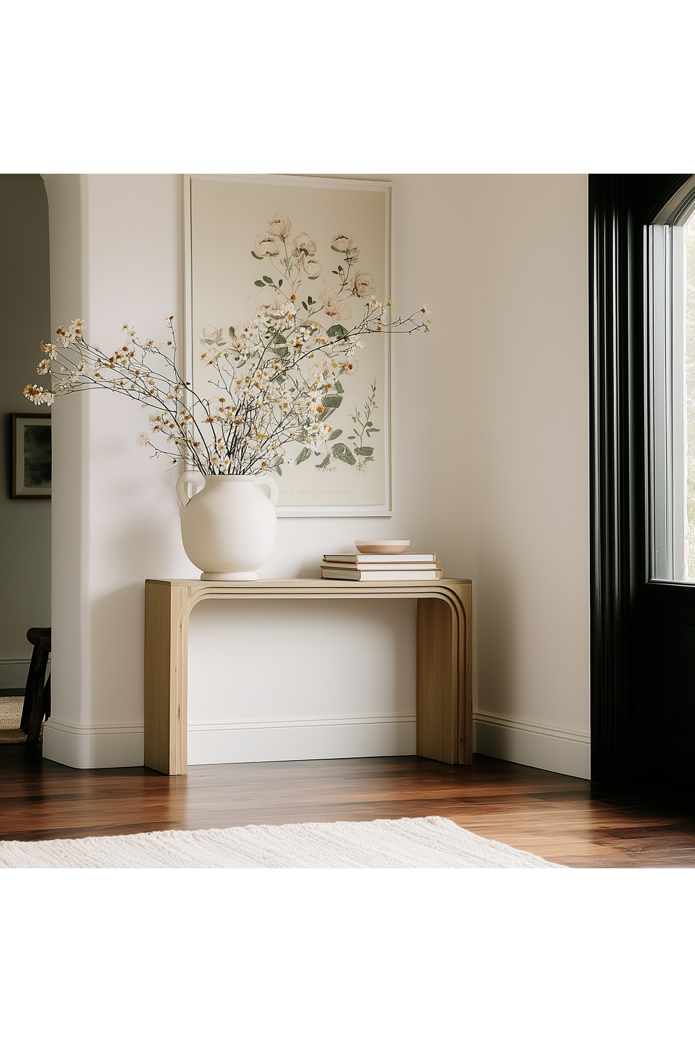 Solid Oak Arched Console Table | Novi Living Berkley | Oroa.com