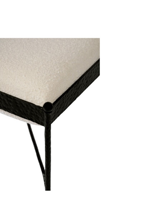 Iron Framed Cream Stool | Novi Living Agne | Oroa.com