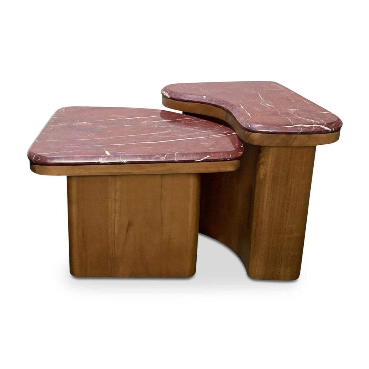   Red Marble Nesting Coffee Tables (2) | Oroa.com