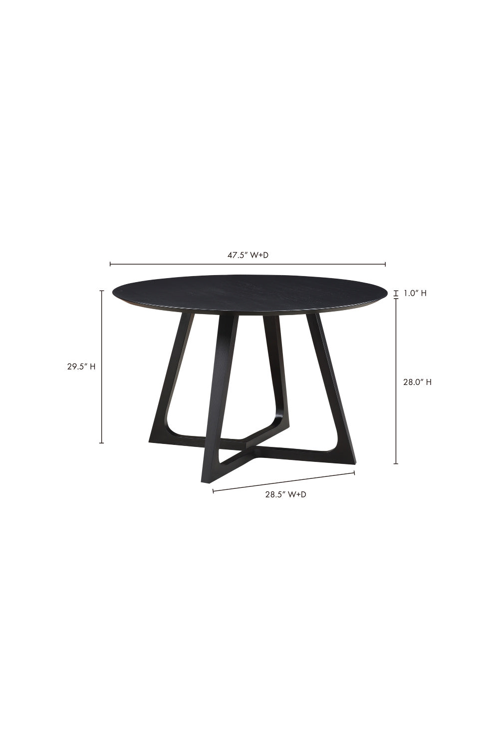 Sculptural Base Round Dining Table | Novi Living Godenza | Oroa.com