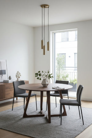 Sculptural Base Round Dining Table | Novi Living Godenza | Oroa.com