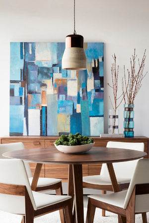 Sculptural Base Round Dining Table | Novi Living Godenza | Oroa.com