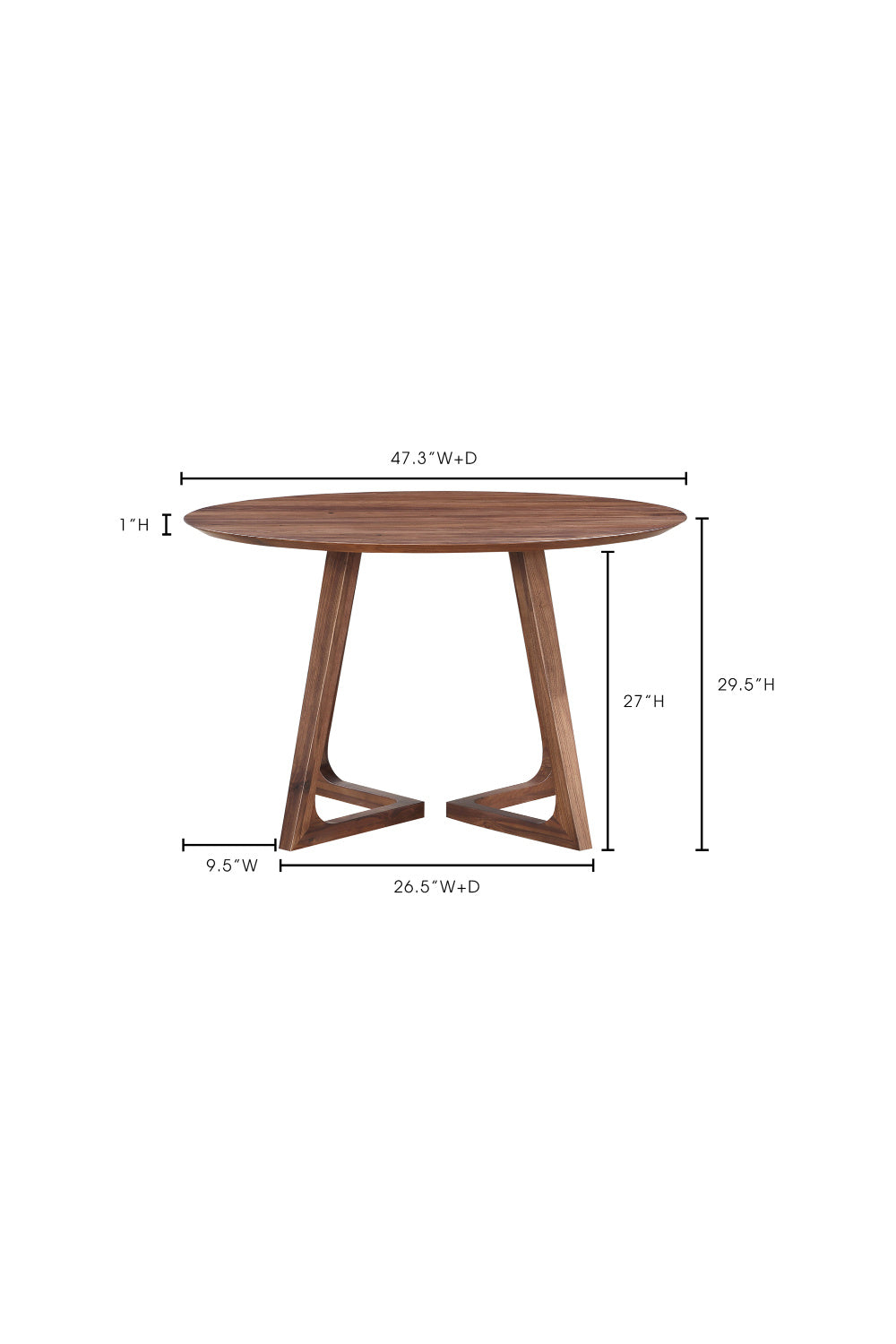 Sculptural Base Round Dining Table | Novi Living Godenza | Oroa.com