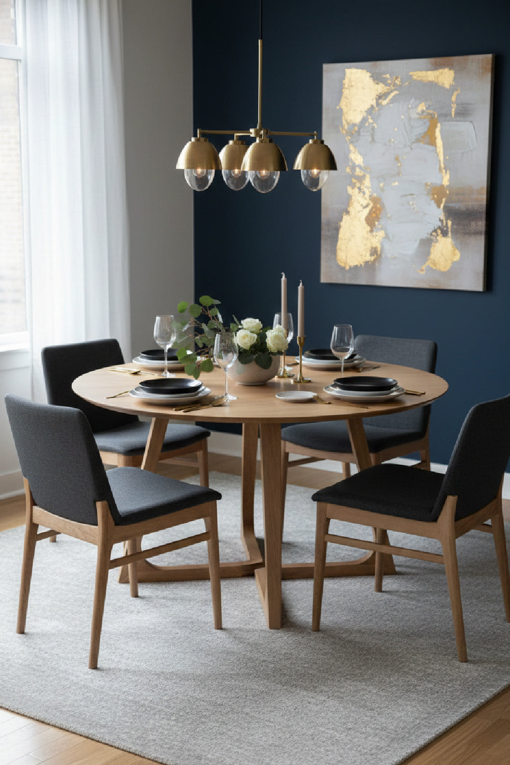 Modern European furniture - Natural Oak Round Dining Table - www.oroa.com