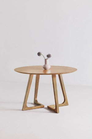 Modern European furniture - Natural Oak Round Dining Table - www.oroa.com