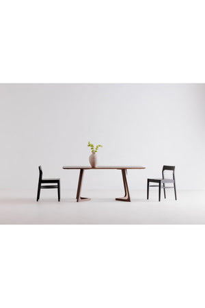 Modern European furniture - Solid Walnut Rectangular Dining Table - www.oroa.com